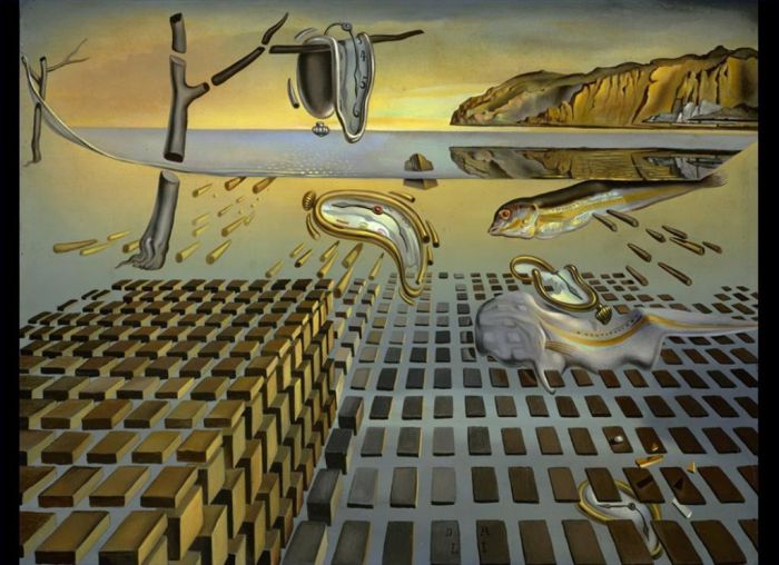 Salvador Dalí Peinture à l'huile - La désintégration de la persistance de la mémoire 2