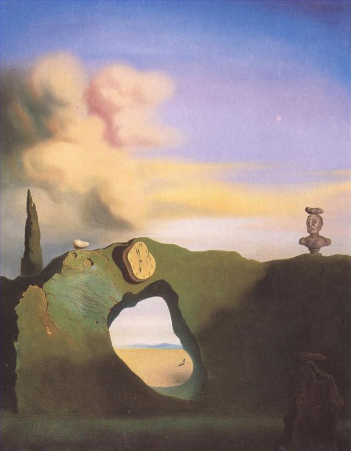 Salvador Dalí Peinture à l'huile - L'heure triangulaire