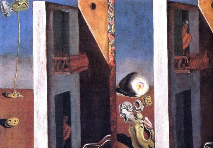 Salvador Dalí Peinture à l'huile - Les deux balcons