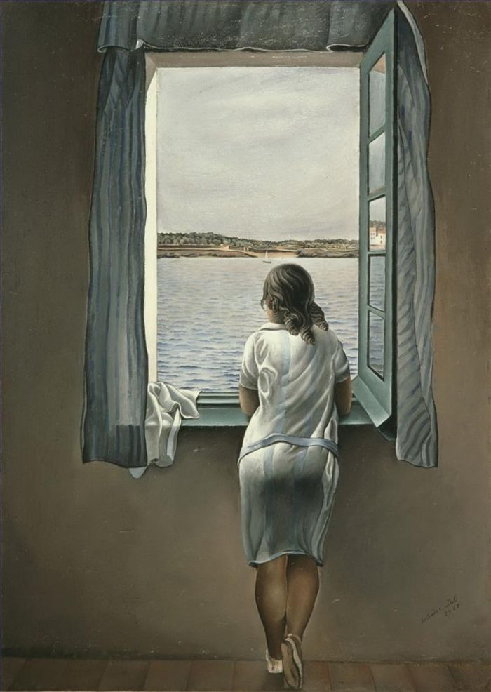 Salvador Dalí Peinture à l'huile - Femme à la fenêtre à Figueres