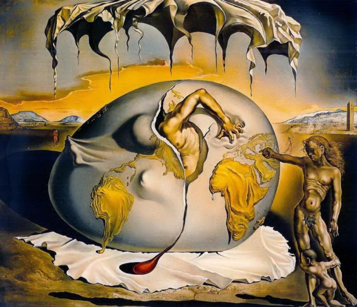 Salvador Dalí Types de peintures - Enfant géopolitique regardant la naissance de l'homme nouveau 2