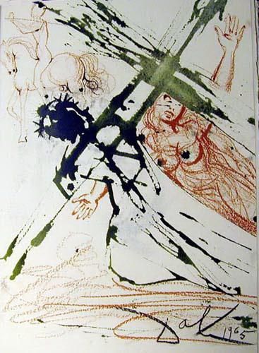 Salvador Dalí Types de peintures - Jésus portant la croix