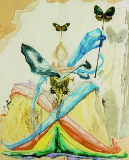 Salvador Dalí Types de peintures - La reine des papillons