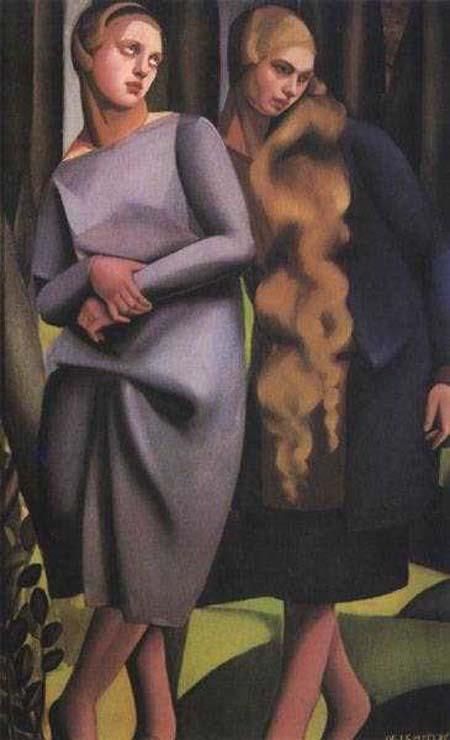 Tamara de Lempicka Peinture à l'huile - Irène et sa sœur 1925