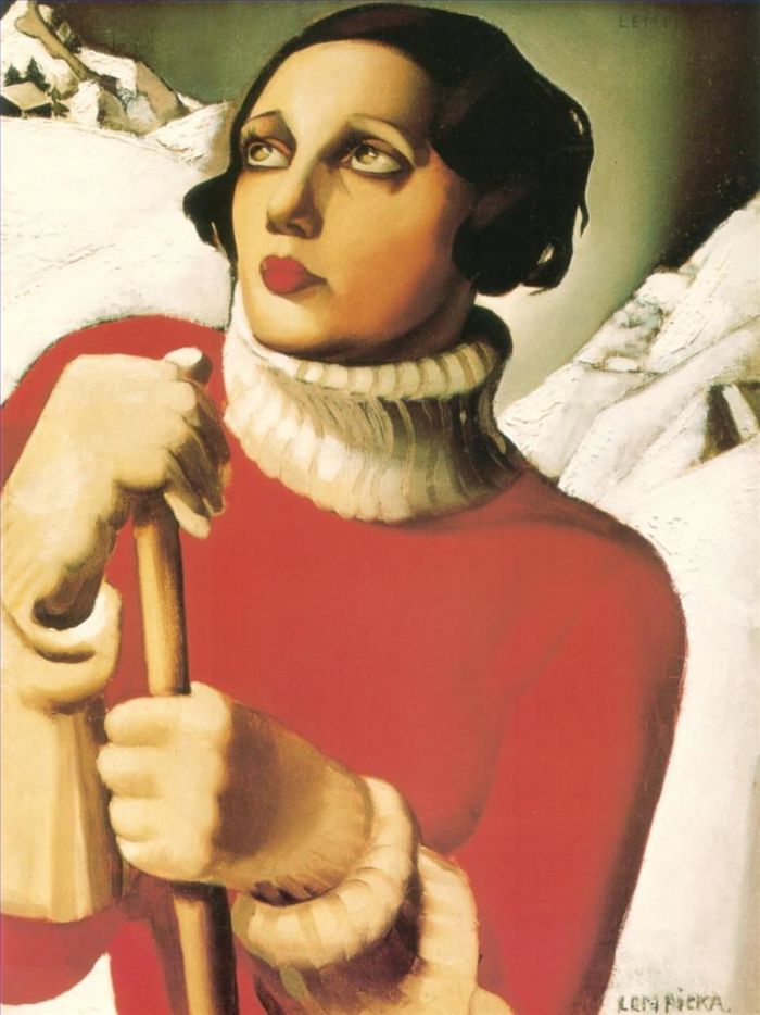 Tamara de Lempicka Peinture à l'huile - Saint-Moritz 1929