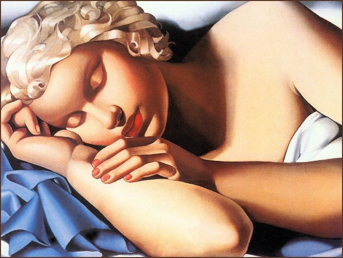 Tamara de Lempicka Peinture à l'huile - Femme endormie 1935