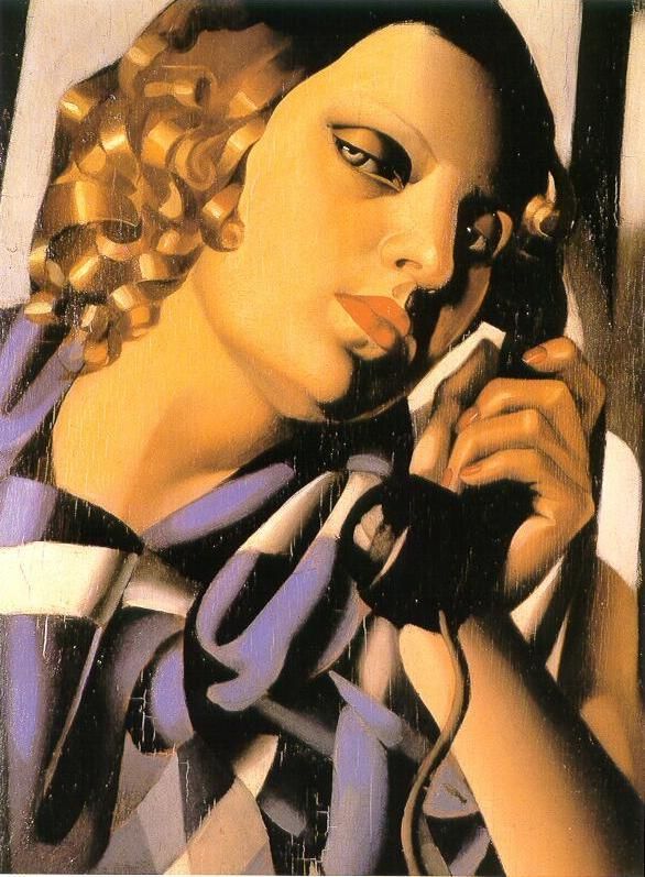 Tamara de Lempicka Peinture à l'huile - Le téléphone 1930