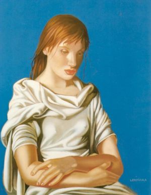 Tamara de Lempicka œuvre - Jeune femme aux bras croisés 1939
