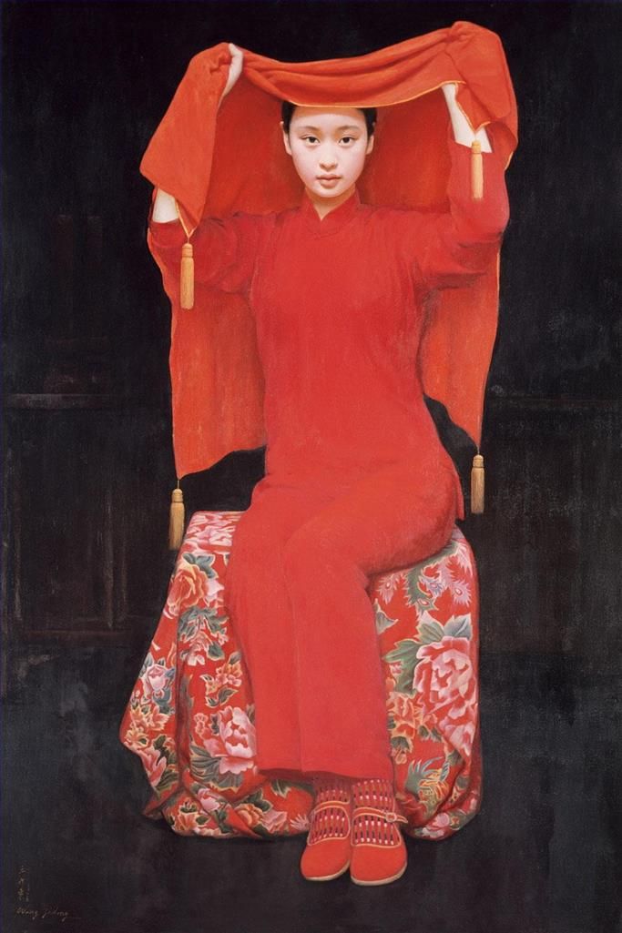 WANG Yidong Peinture à l'huile - Mariée 2005