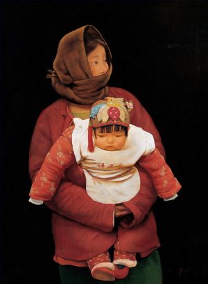 WANG Yidong œuvre - Mère et l'enfant