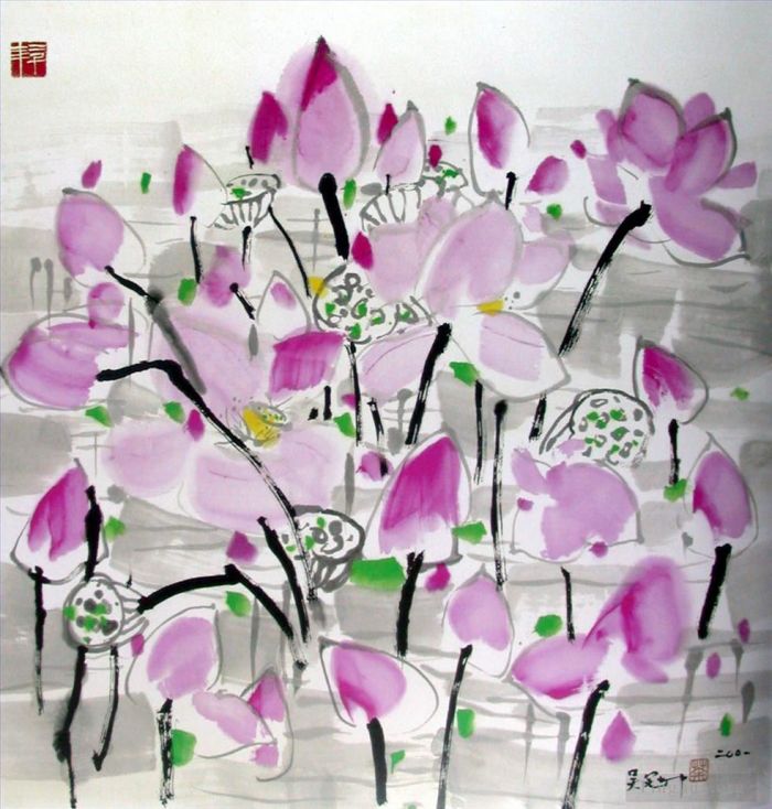 Wu Guanzhong Art Chinois - Étang de lotus