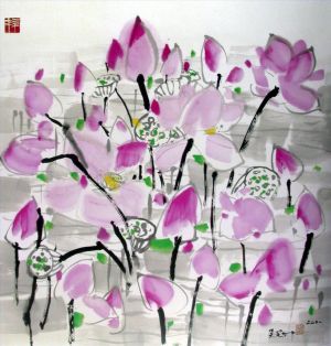 Wu Guanzhong œuvre - Étang de lotus