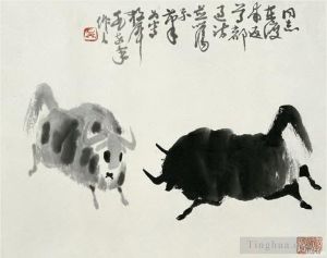Wu Zuoren œuvre - Combattre le bétail