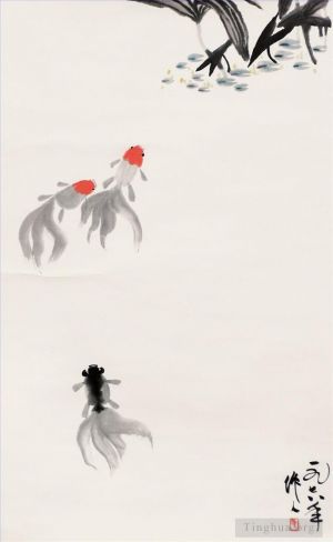 Wu Zuoren œuvre - Poisson rouge