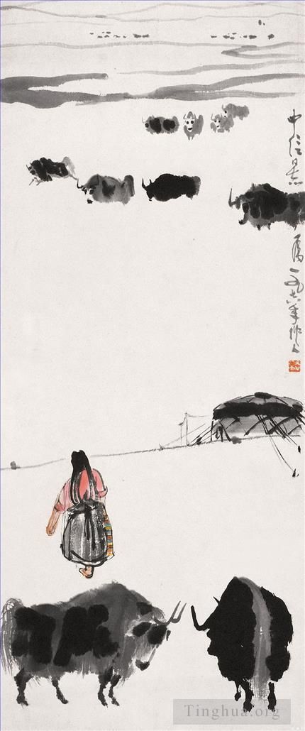 Wu Zuoren Art Chinois - Yaks
