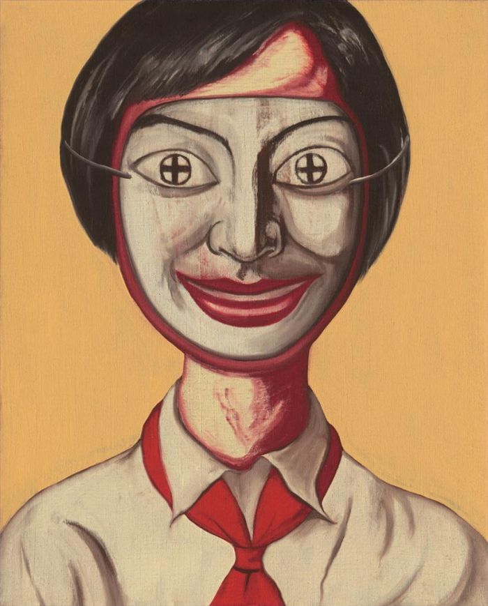 ZENG Fanzhi Peinture à l'huile - Femme derrière le masque