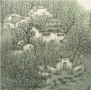 Zeng Xianguo œuvre - Vert en Zhaji