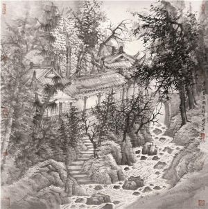 Zeng Xianguo œuvre - Ruisseau à Qingcheng