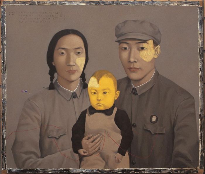 ZHANG Xiaogang Peinture à l'huile - Grande famille de la lignée 1993