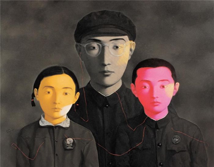 ZHANG Xiaogang Peinture à l'huile - Grande famille de la lignée 1994