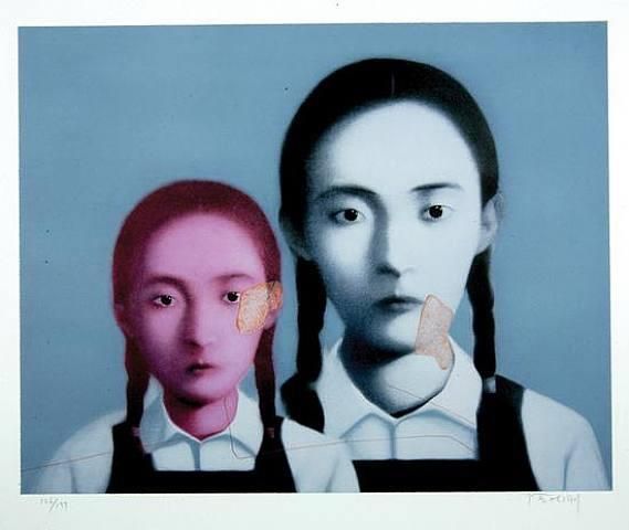 ZHANG Xiaogang Peinture à l'huile - Deux sœurs 2003