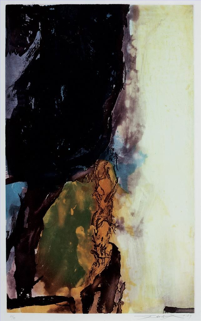 Zao Wou-Ki Peinture à l'huile - Non 1989