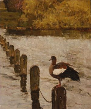 Peinture à l'huile contemporaine - L'étang Goden