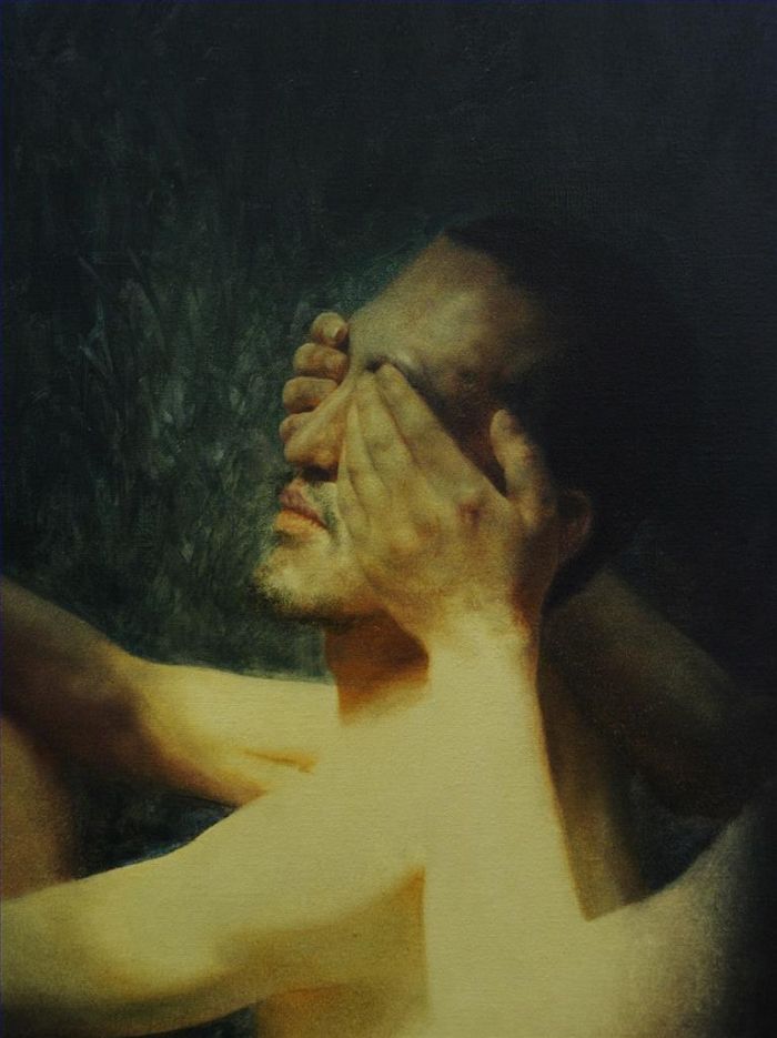 Deng Chengwen Peinture à l'huile - Marcher aveuglément 5