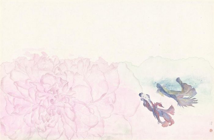 Deng Yuanqing Art Chinois - Natation 4