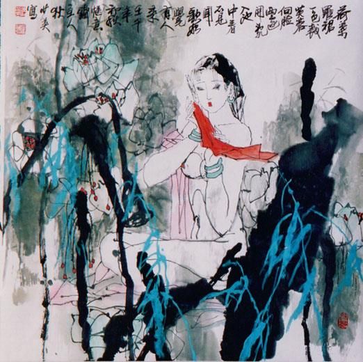 Di Shaoying Art Chinois - Figure ancienne