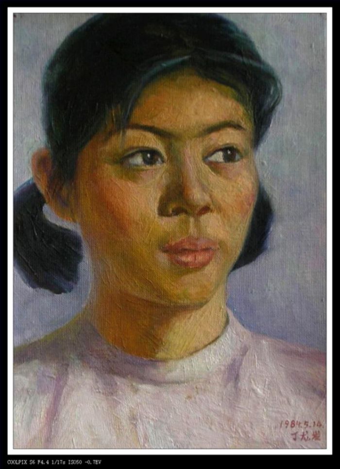 Ding Longfa Peinture à l'huile - Portrait 2