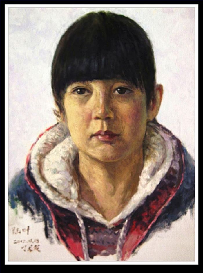Ding Longfa Peinture à l'huile - Portrait