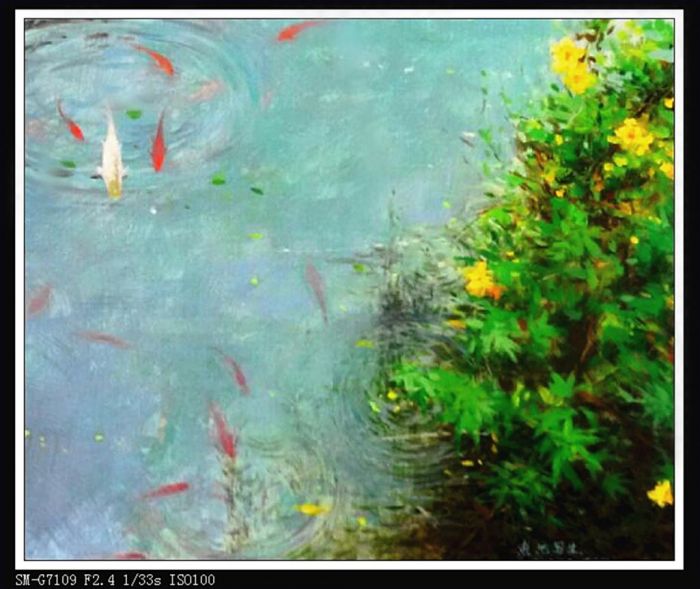 Ding Longfa Types de peintures - Étang à poissons