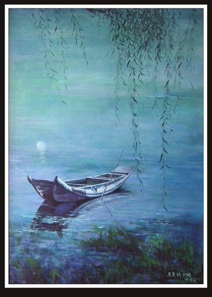 Ding Longfa Types de peintures - Le clair de lune dans ma ville natale est plus brillant