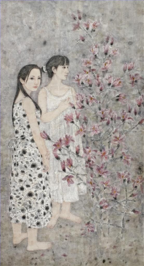 Ding Sumei Art Chinois - Fleurs de magnolia fleurissent