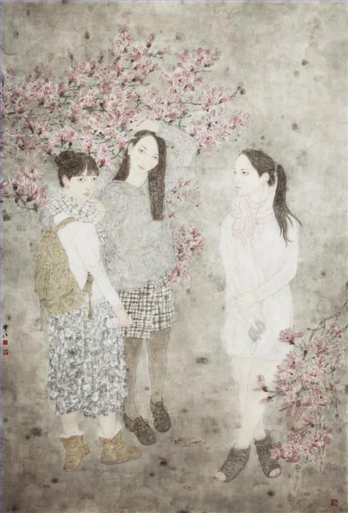 Ding Sumei Art Chinois - Le son du printemps