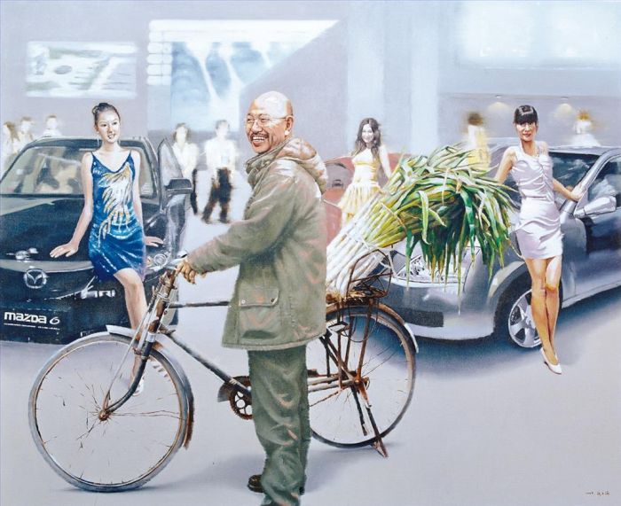 Duan Yuhai Peinture à l'huile - Scène de The Time Me