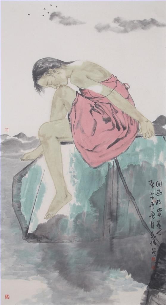 Fan Jingwei Art Chinois - Peinture à l'encre Jiawu 2