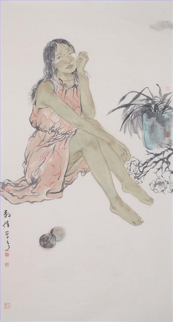 Fan Jingwei Art Chinois - Peinture à l'encre Jiawu
