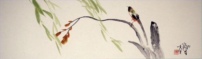 Fan Tiexing Art Chinois - Peinture de fleurs et d'oiseaux dans le style traditionnel chinois 13
