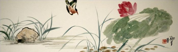 Fan Tiexing Art Chinois - Peinture de fleurs et d'oiseaux dans le style traditionnel chinois 14