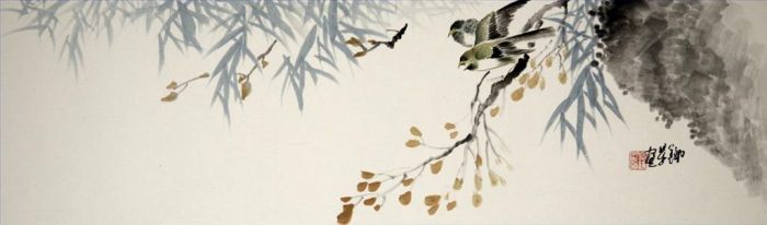 Fan Tiexing Art Chinois - Peinture de fleurs et d'oiseaux dans le style traditionnel chinois 15