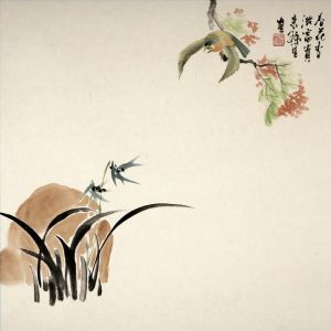 Art chinoises contemporaines - Peinture de fleurs et d'oiseaux dans le style traditionnel chinois 18