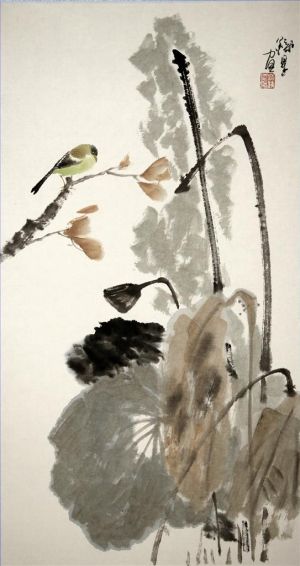 Art chinoises contemporaines - Peinture de fleurs et d'oiseaux dans le style traditionnel chinois 19