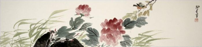 Fan Tiexing Art Chinois - Peinture de fleurs et d'oiseaux dans le style traditionnel chinois 9