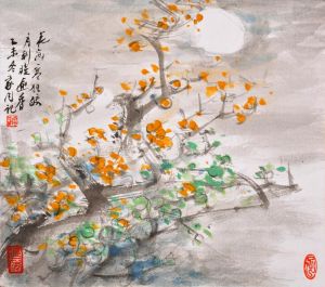 Art chinoises contemporaines - Peinture de fleurs et d'oiseaux dans le style traditionnel chinois 3
