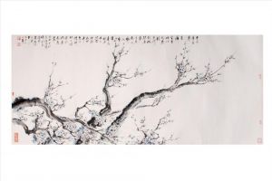 Fei Jiatong œuvre - Peinture de fleurs et d'oiseaux dans un style traditionnel chinois