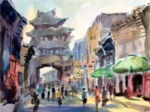 Fu Zilong œuvre - Une ancienne ville à Pingyao