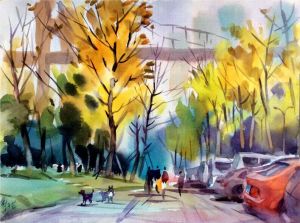 Fu Zilong œuvre - Paysage d'automne