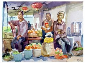 Fu Zilong œuvre - Famille paysanne